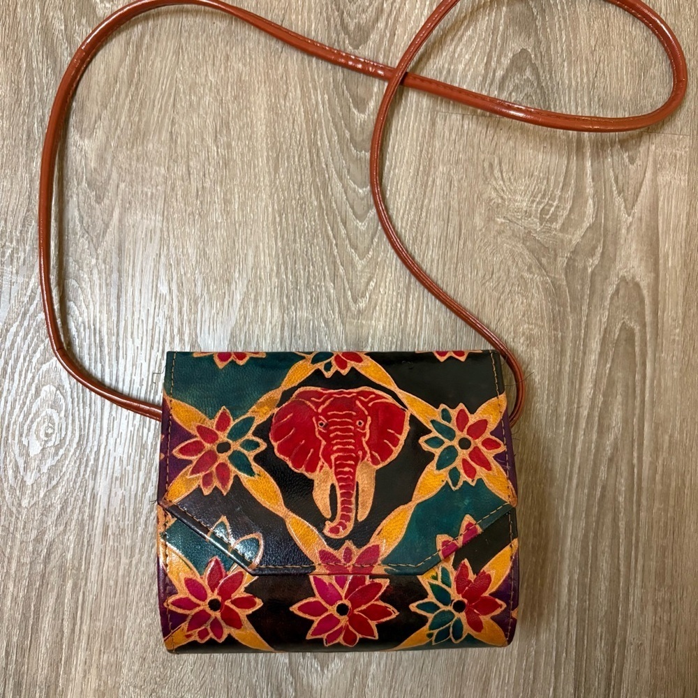 Vintage Leather Mini Purse Mediterranean Trading Company Pompano Beach, Florida
